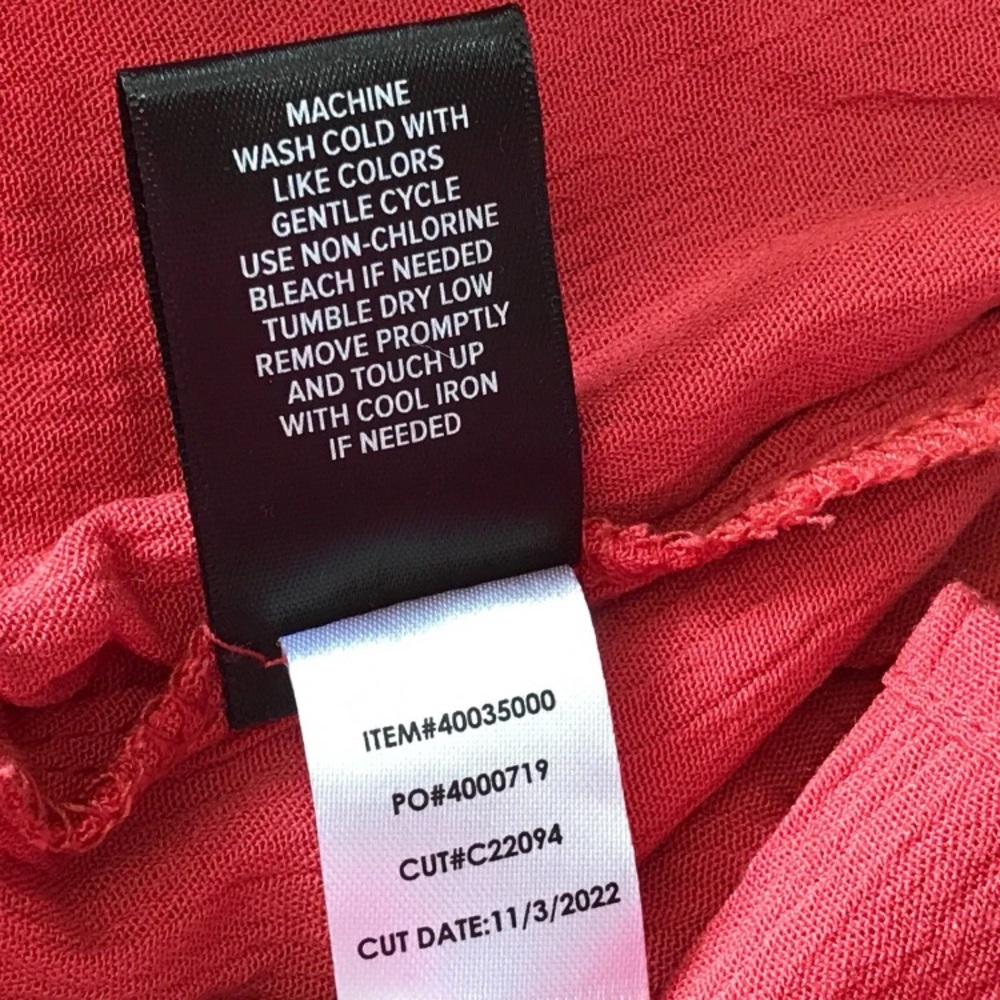 Torrid Top 1X Orange/Red Crinkle Gauze Embroidered Relaxed Long Sleeve‎ 14/16 - Picture 9 of 9